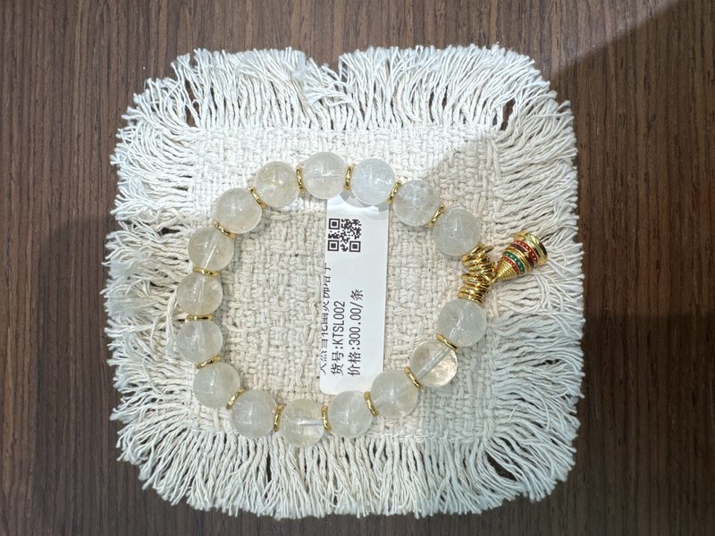 天然雪花幽灵佛塔手串 实拍主图